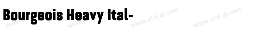 Bourgeois Heavy Ital字体转换